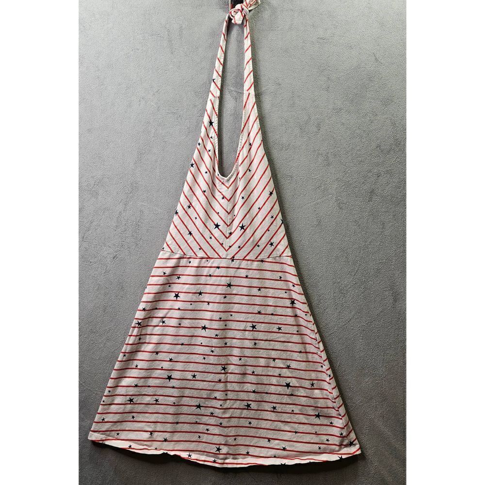 SO Halter Dress Womens Size S Mini Independence Day Sleeveless Red White Blue